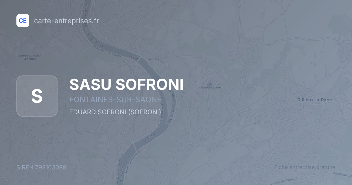 SASU SOFRONI — 798103099 — fiche entreprise