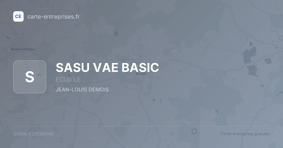 SASU VAE BASIC — 829139948 — fiche entreprise