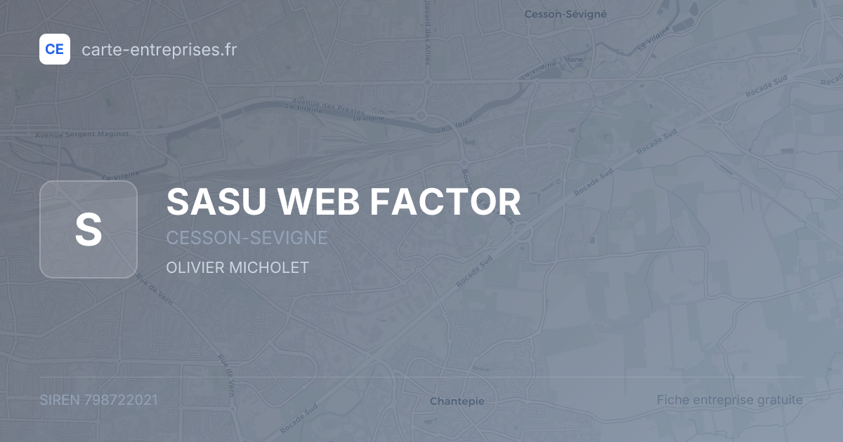SASU WEB FACTOR — 798722021 — fiche entreprise