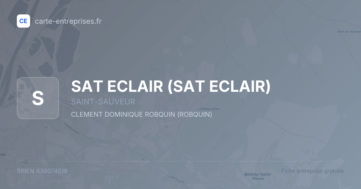 SAT ECLAIR — 838074516 — fiche entreprise