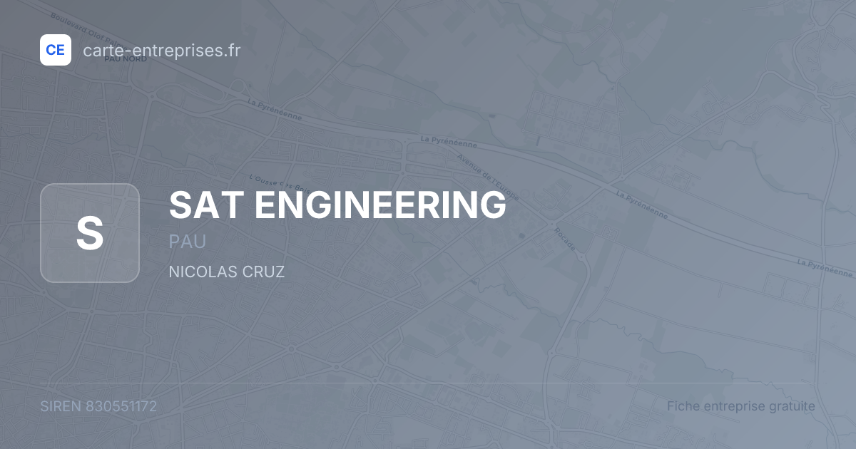 SAT ENGINEERING — 830551172 — fiche entreprise