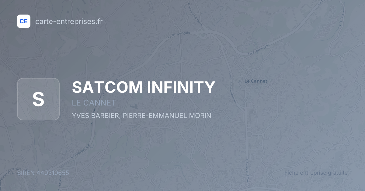 SATCOM INFINITY — 449310655 — fiche entreprise