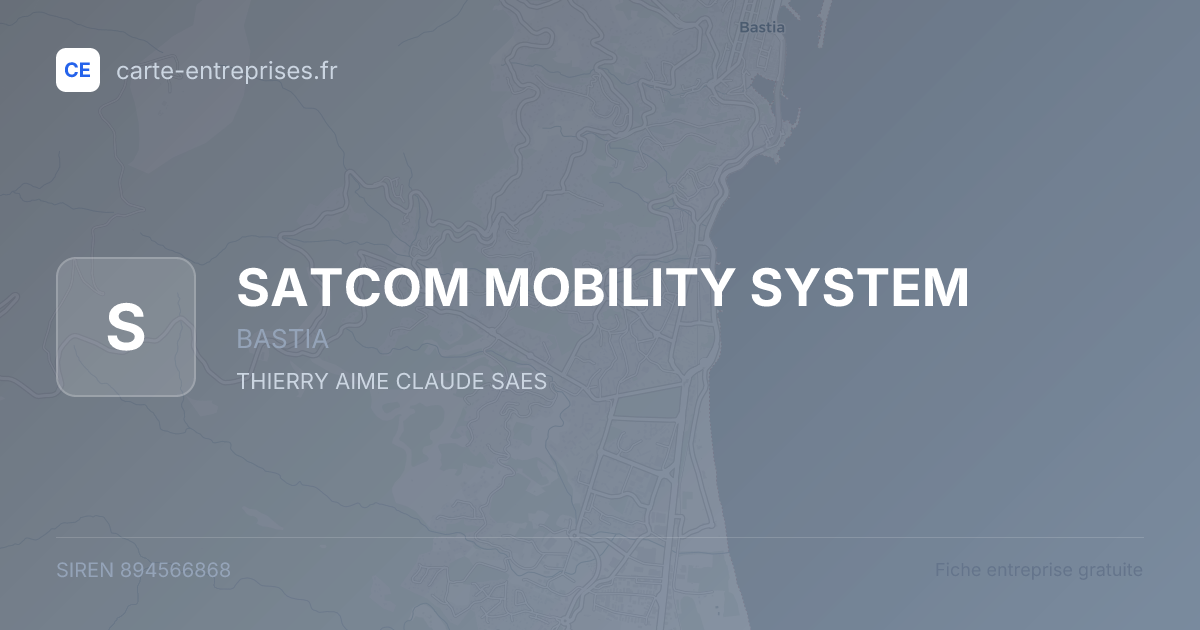 SATCOM MOBILITY SYSTEM — 894566868 — fiche entreprise