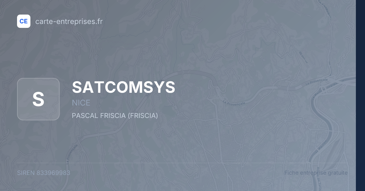 SATCOMSYS — 833969983 — fiche entreprise