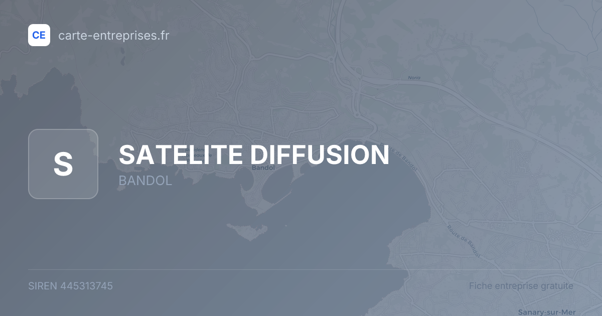 SATELITE DIFFUSION — 445313745 — fiche entreprise
