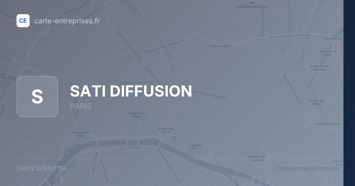 SATI DIFFUSION — 329401764 — fiche entreprise