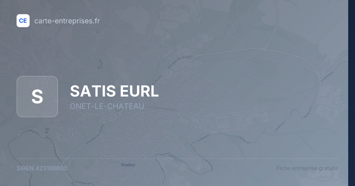 SATIS EURL — 423186600 — fiche entreprise