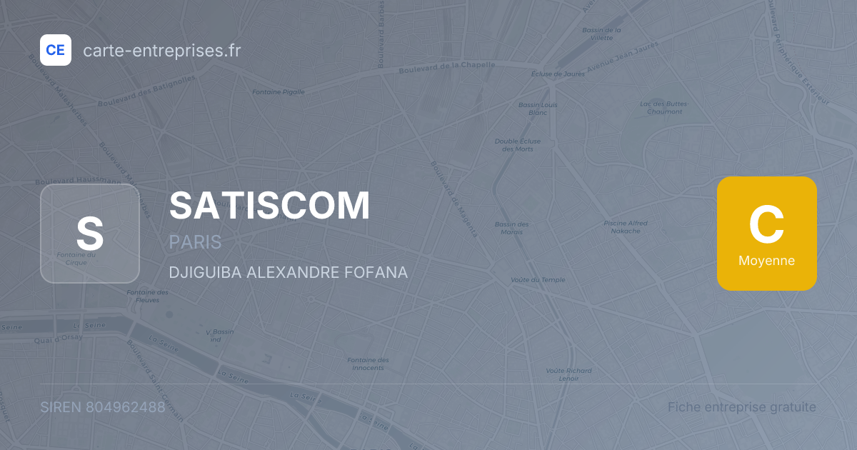 SATISCOM — 804962488 — fiche entreprise