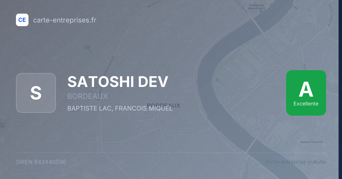 SATOSHI DEV — 842440596 — fiche entreprise