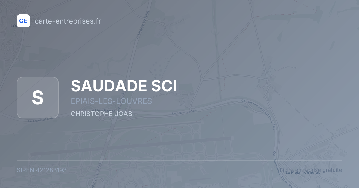 SAUDADE SCI — 421283193 — fiche entreprise