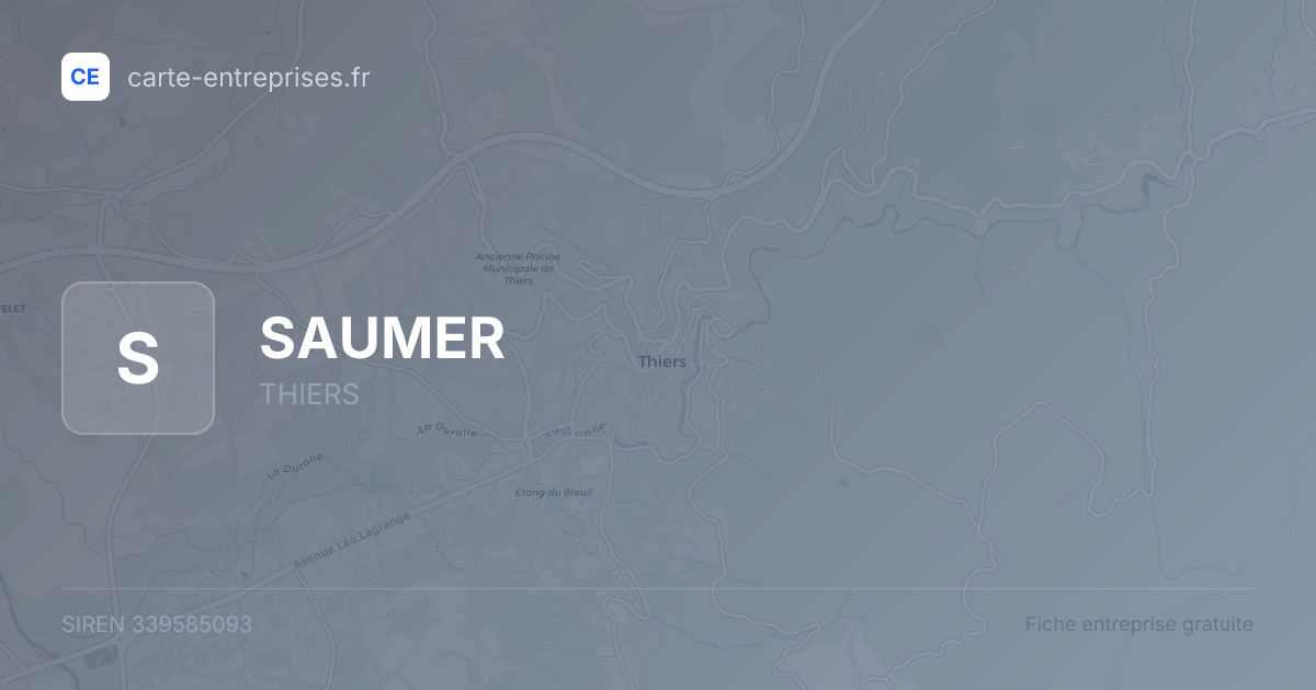 SAUMER — 339585093 — fiche entreprise