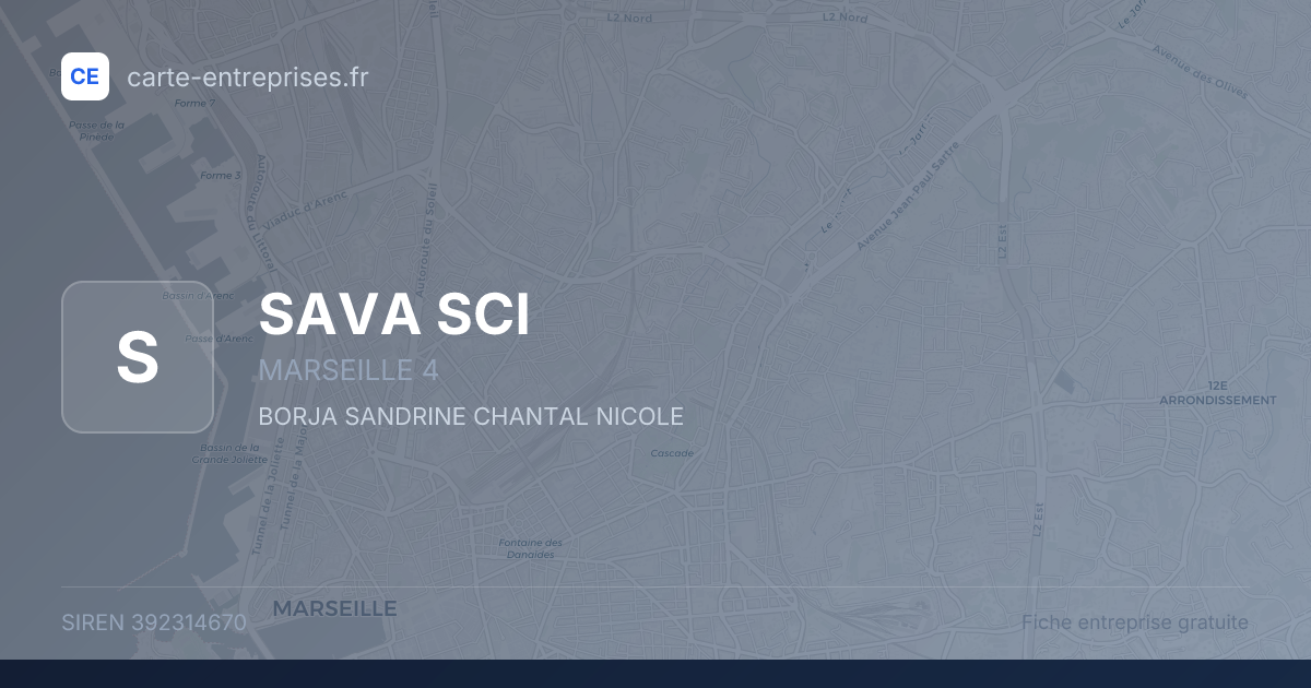 SAVA SCI — 392314670 — fiche entreprise