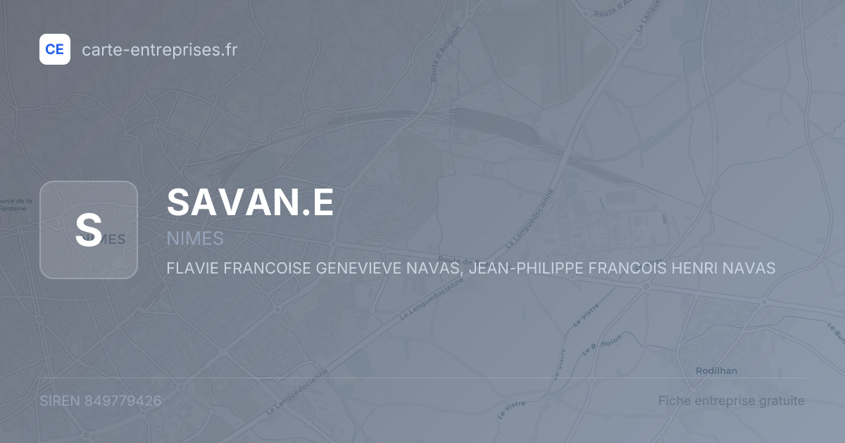 SAVAN.E — 849779426 — fiche entreprise