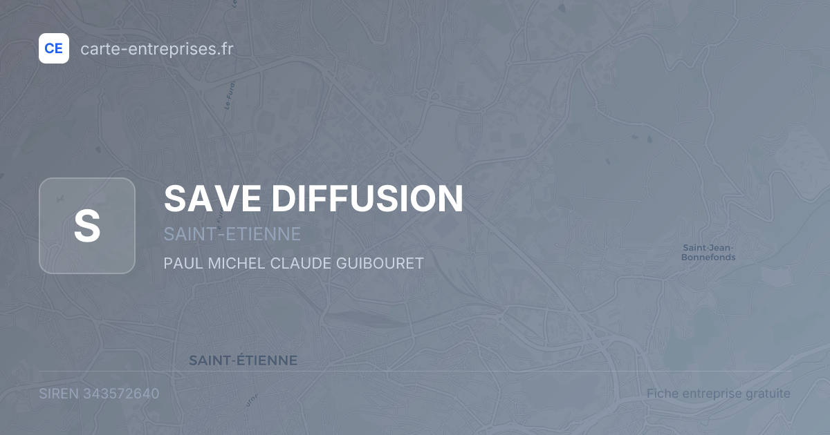 SAVE DIFFUSION — 343572640 — fiche entreprise