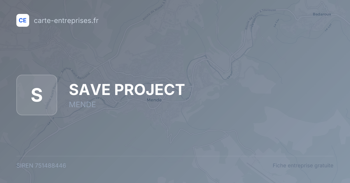 SAVE PROJECT — 751488446 — fiche entreprise