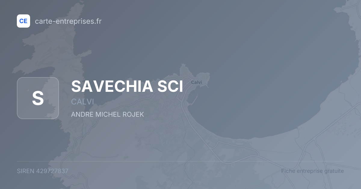 SAVECHIA SCI — 429727837 — fiche entreprise