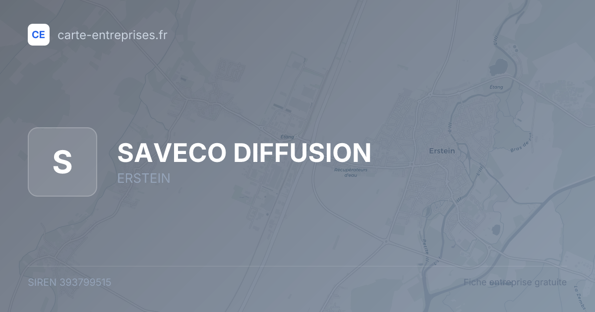 SAVECO DIFFUSION — 393799515 — fiche entreprise