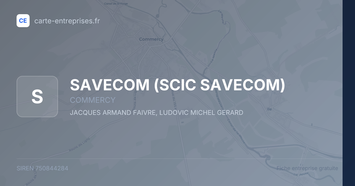 SAVECOM (SCIC SAVECOM) — 750844284 — fiche entreprise