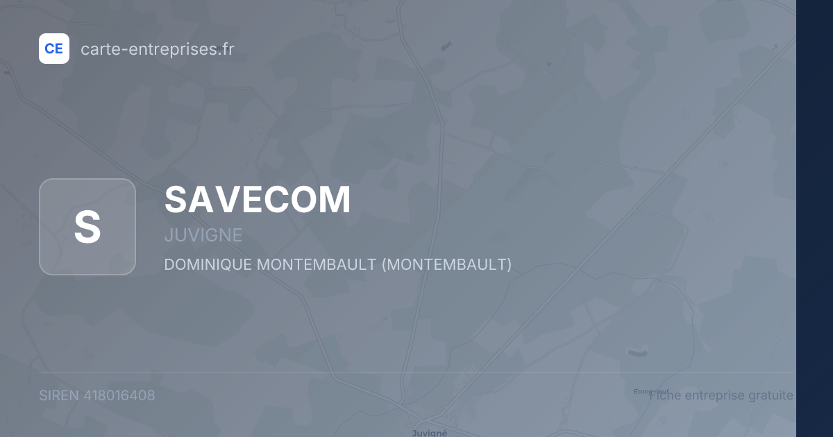 SAVECOM — 418016408 — fiche entreprise
