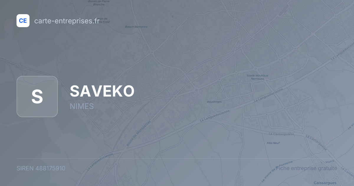 SAVEKO — 488175910 — fiche entreprise