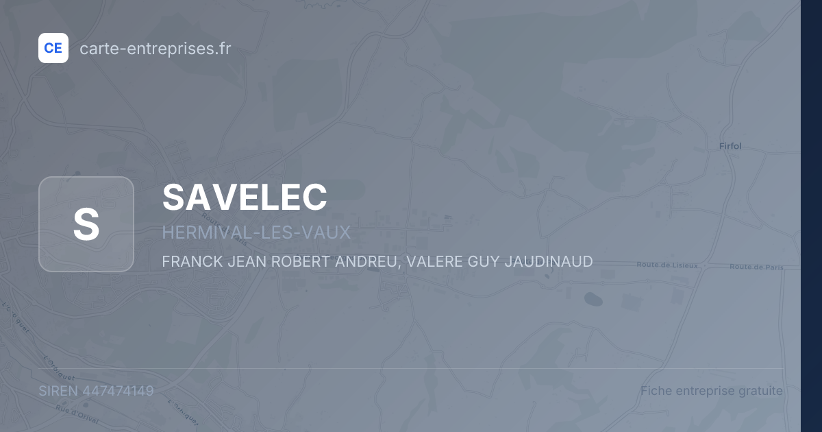 SAVELEC — 447474149 — fiche entreprise