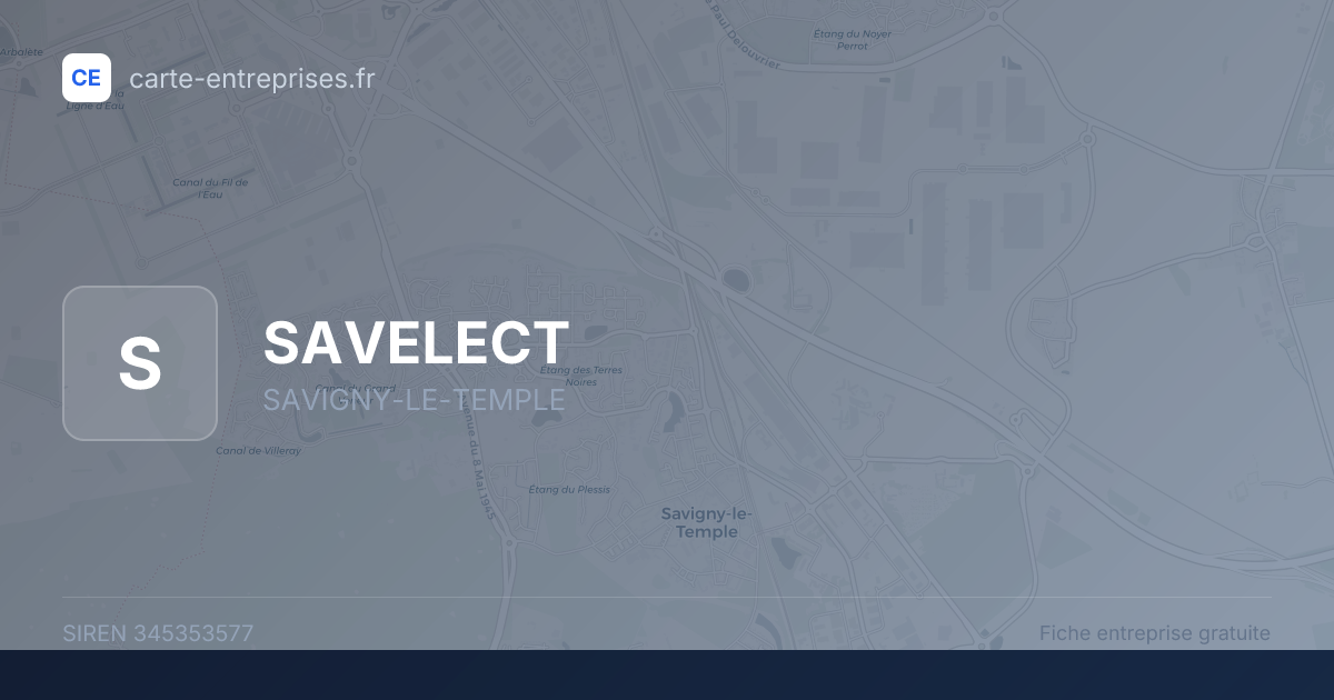 SAVELECT — 345353577 — fiche entreprise
