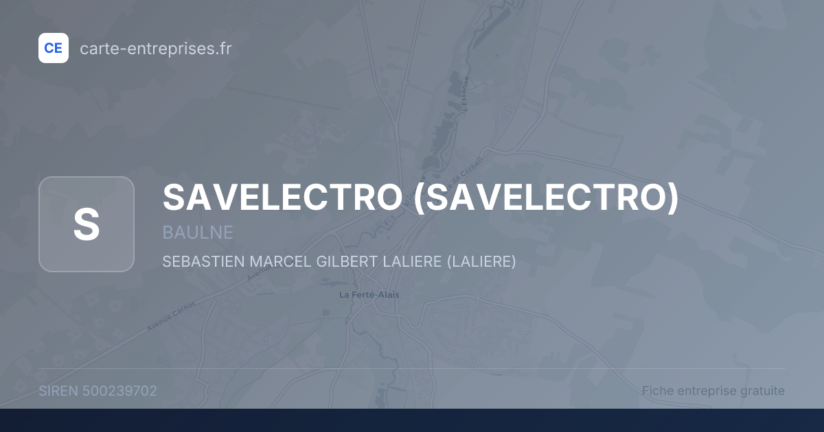SAVELECTRO — 500239702 — fiche entreprise