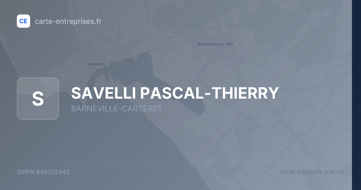 SAVELLI PASCAL-THIERRY — 848322442 — fiche entreprise