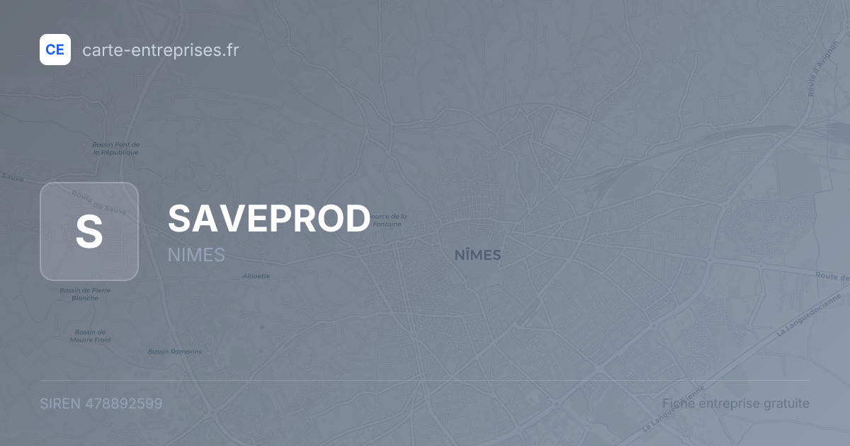 SAVEPROD — 478892599 — fiche entreprise