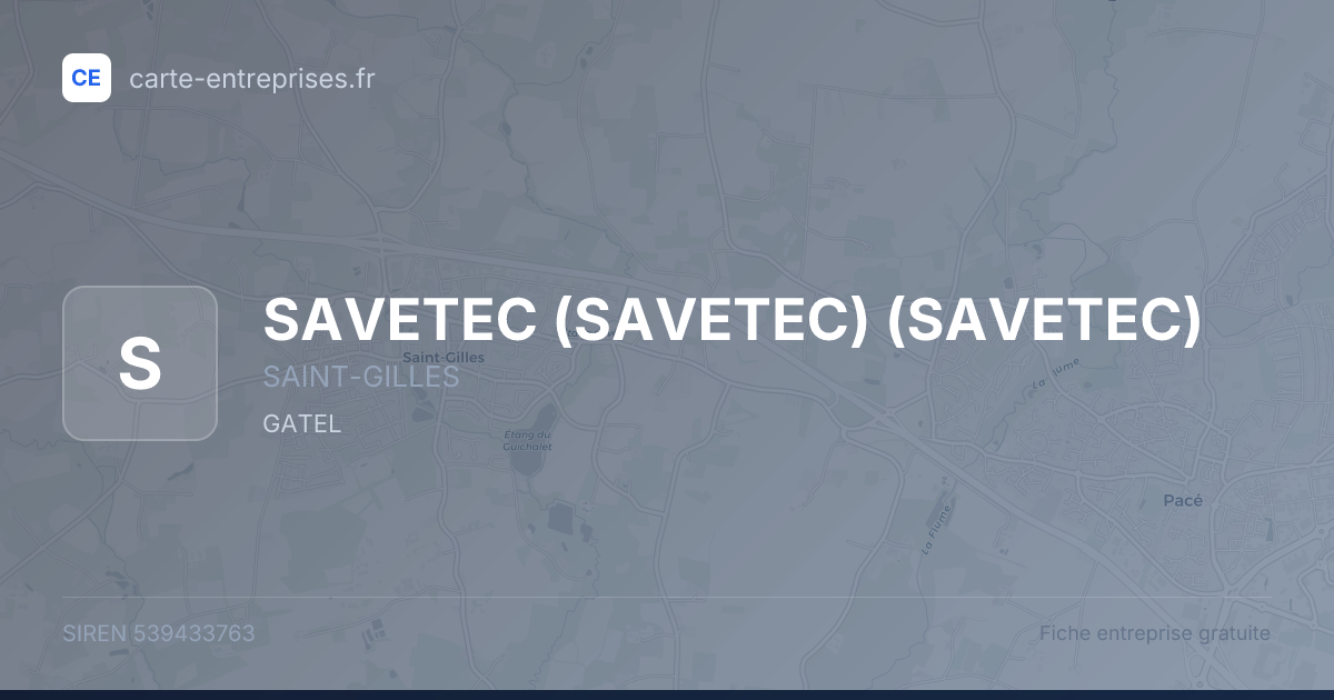 SAVETEC (SAVETEC) (SAVETEC) — 539433763 — fiche entreprise
