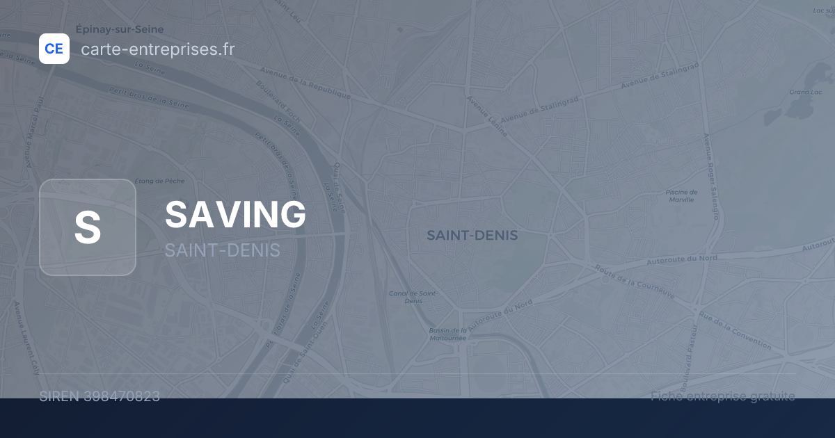 SAVING — 398470823 — fiche entreprise