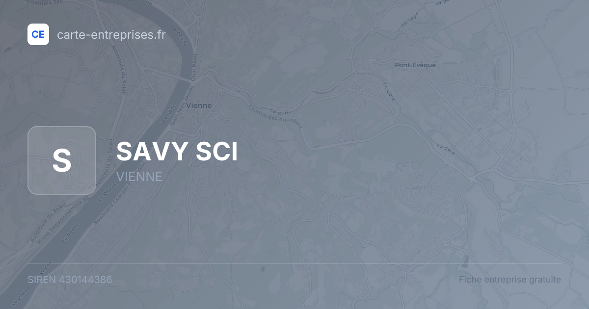 SAVY SCI — 430144386 — fiche entreprise
