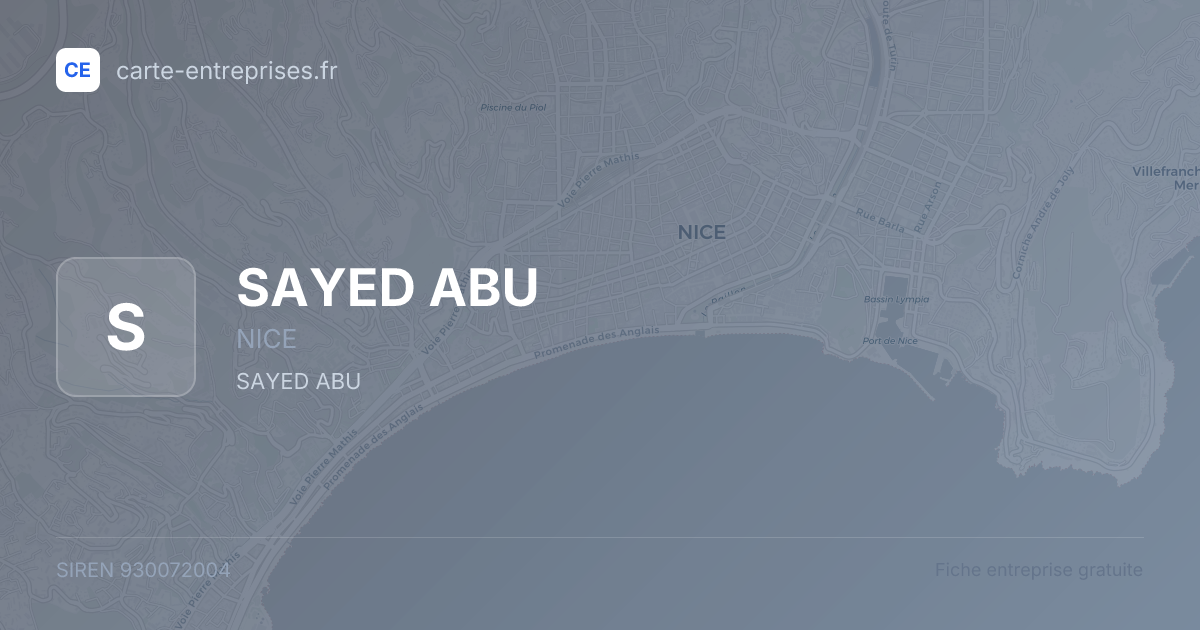 SAYED ABU — 930072004 — fiche entreprise