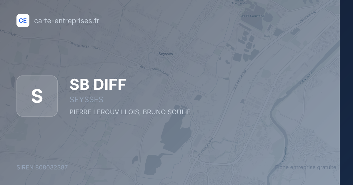 SB DIFF — 808032387 — fiche entreprise