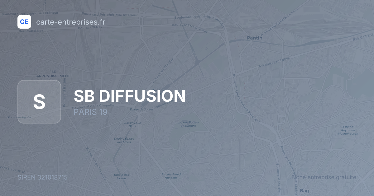 SB DIFFUSION — 321018715 — fiche entreprise