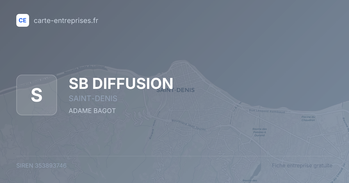 SB DIFFUSION — 353893746 — fiche entreprise