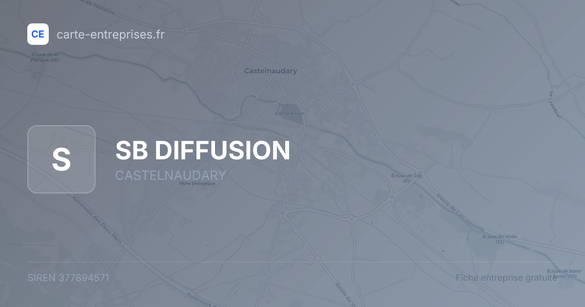 SB DIFFUSION — 377894571 — fiche entreprise