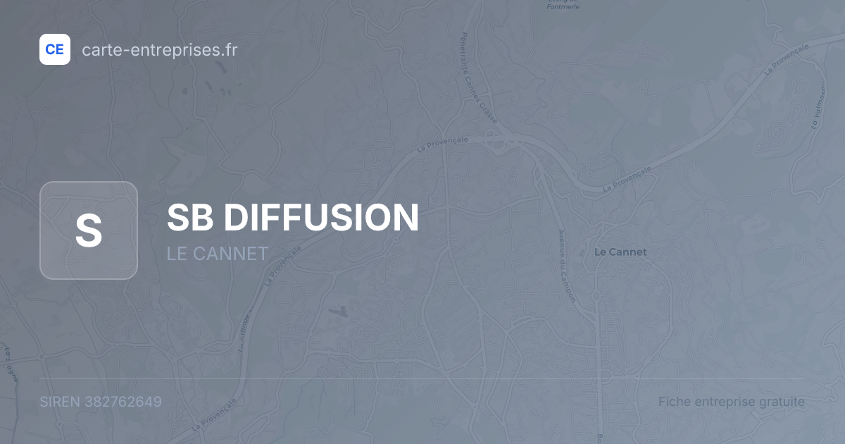 SB DIFFUSION — 382762649 — fiche entreprise