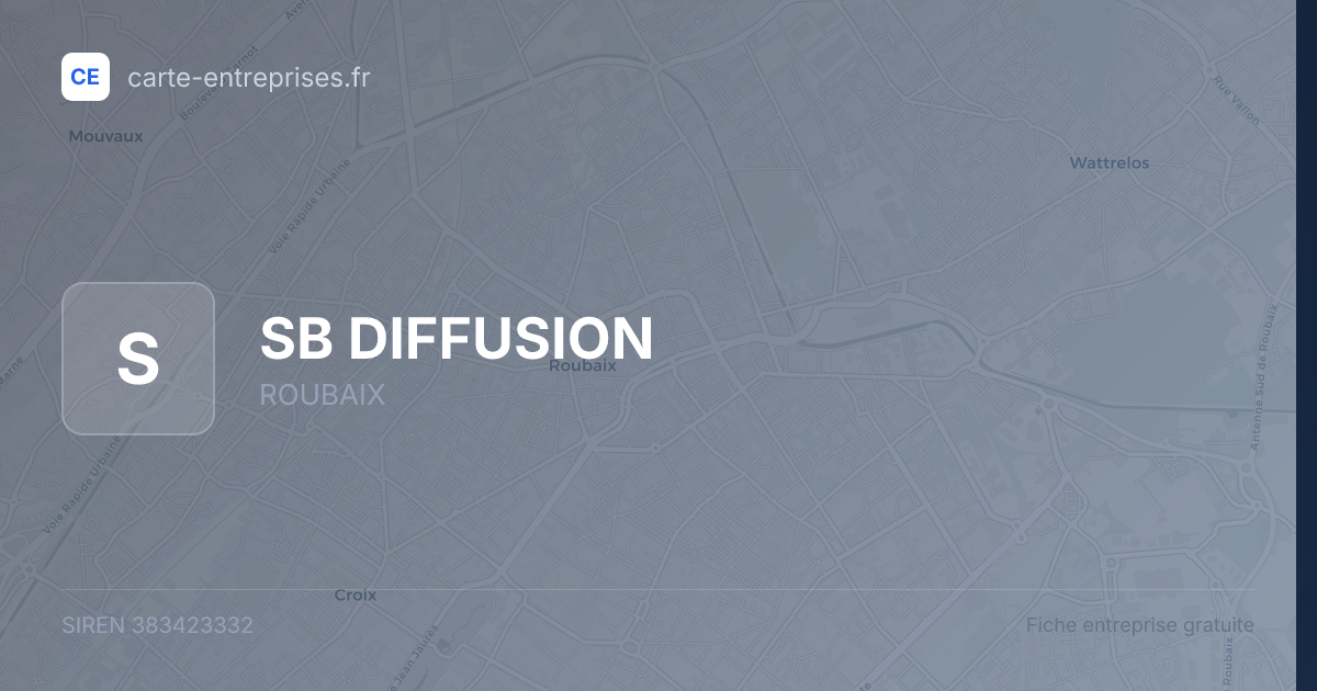 SB DIFFUSION — 383423332 — fiche entreprise