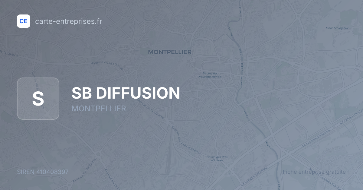 SB DIFFUSION — 410408397 — fiche entreprise