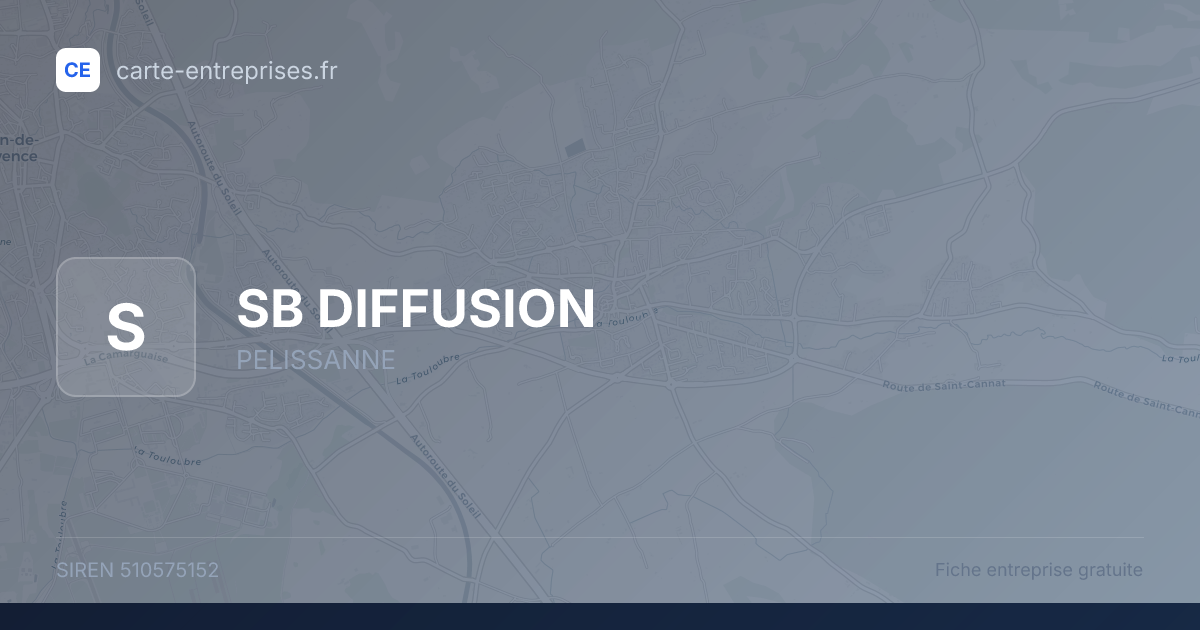 SB DIFFUSION — 510575152 — fiche entreprise