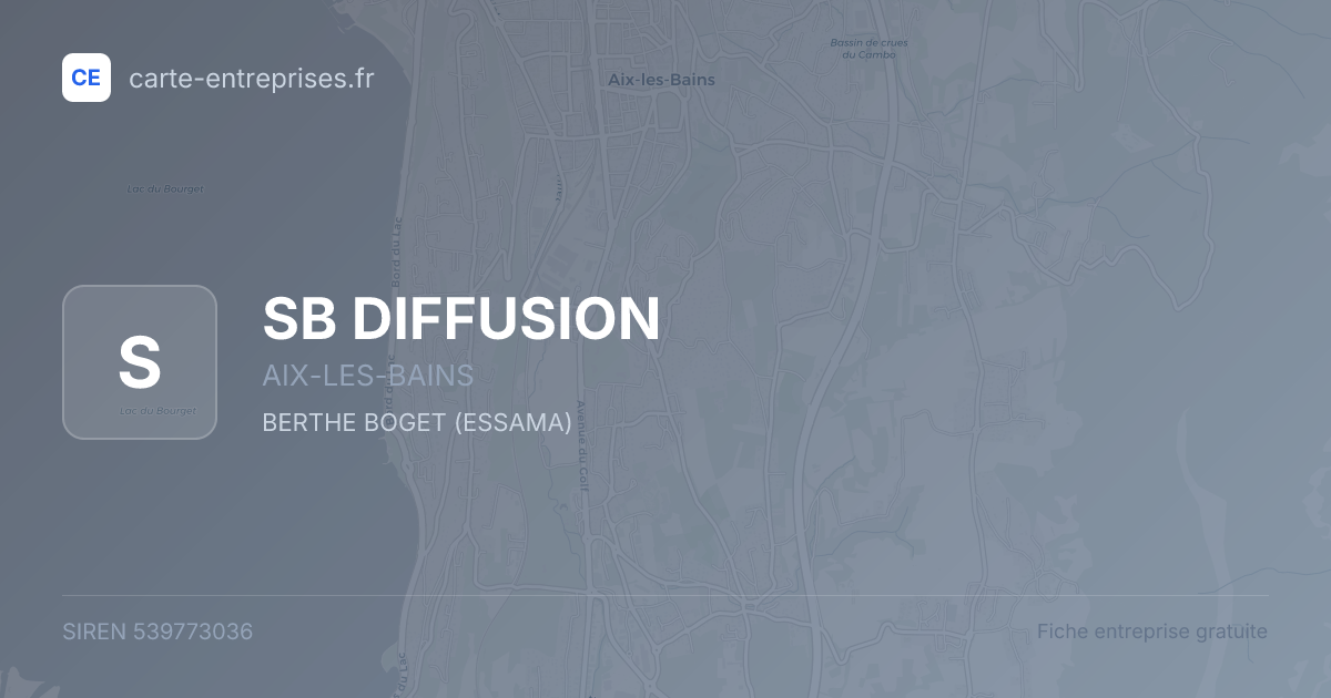SB DIFFUSION — 539773036 — fiche entreprise