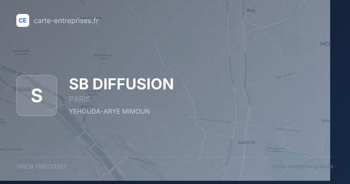 SB DIFFUSION — 798323267 — fiche entreprise