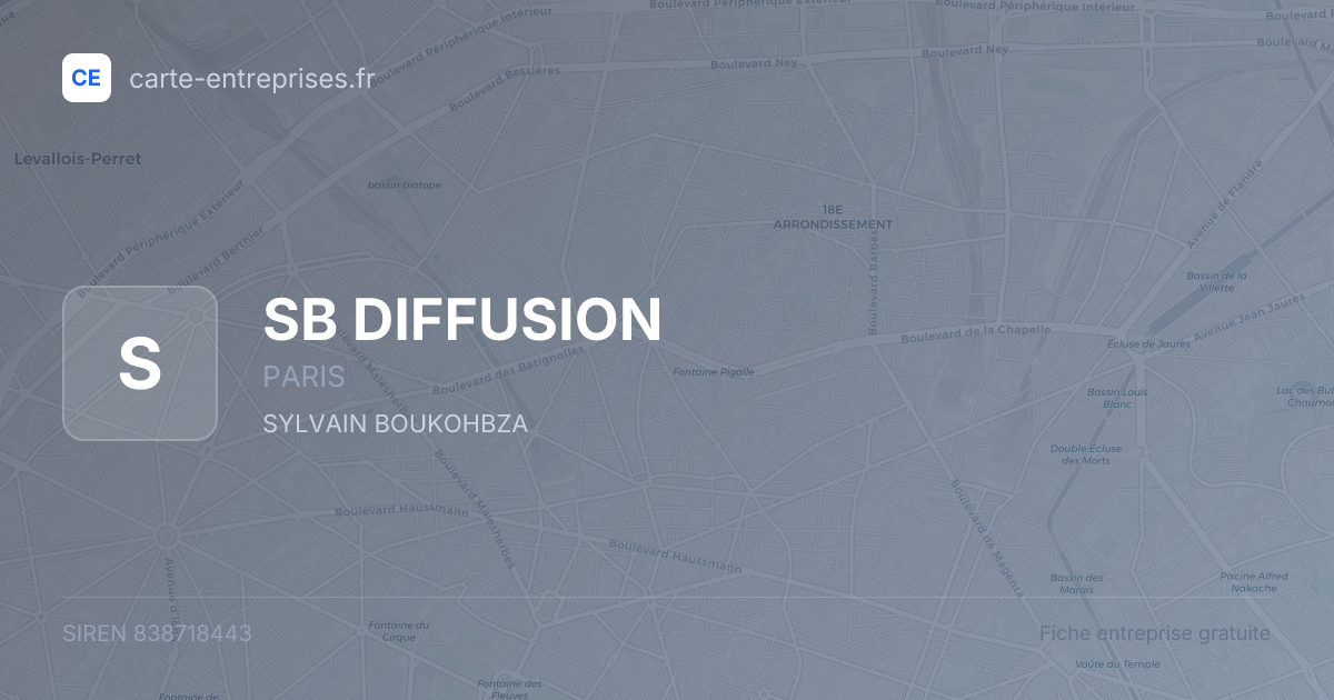 SB DIFFUSION — 838718443 — fiche entreprise
