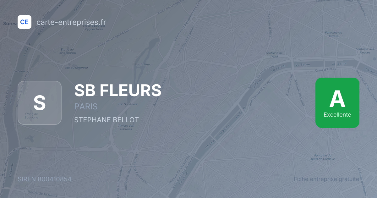 SB FLEURS — 800410854 — fiche entreprise