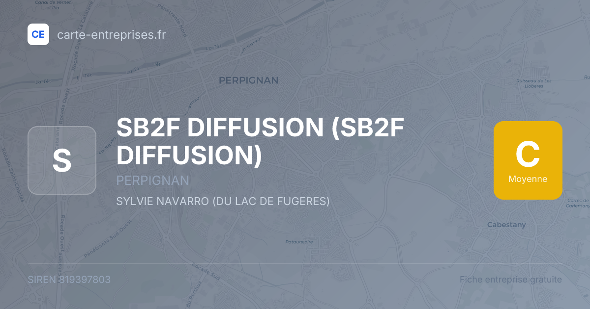 SB2F DIFFUSION — 819397803 — fiche entreprise