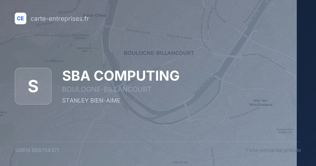 SBA COMPUTING — 888754371 — fiche entreprise