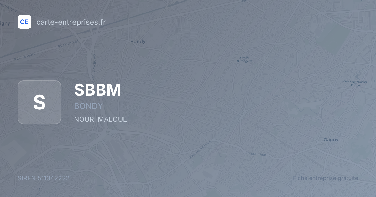 SBBM — 511342222 — fiche entreprise