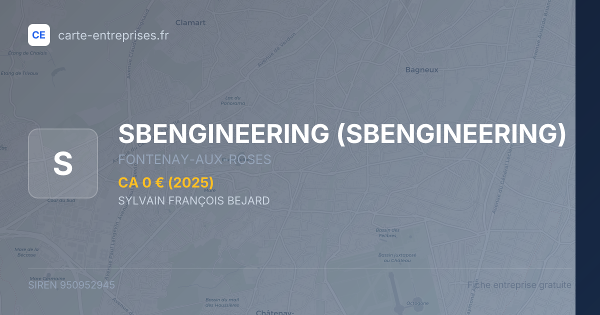 SBENGINEERING — 950952945 — fiche entreprise