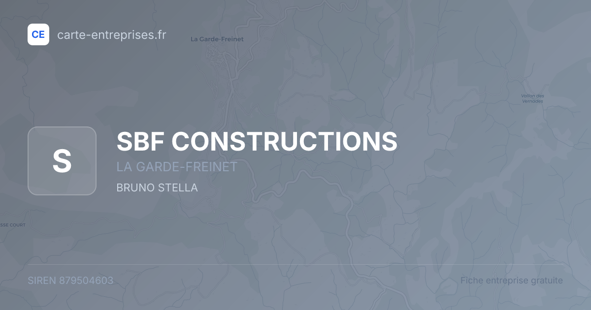 SBF CONSTRUCTIONS — 879504603 — fiche entreprise
